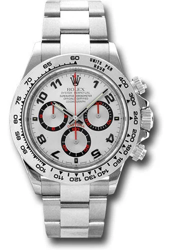 Traveler’s Watches with World Time FunctionRolex White Gold Cosmograph Daytona 40 Watch - Silver Arabic Dial - 116509 sa