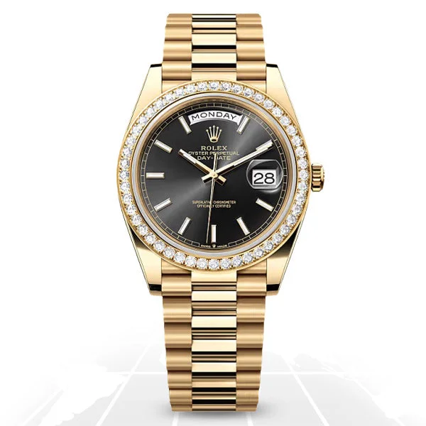 Watches with Rose Gold Plated Cases for a Feminine TouchRolex	Day-Date 40	228348RBR