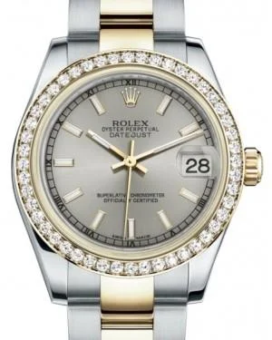 Budget-Friendly Quartz Watches for StudentsRolex Datejust 31 Lady Midsize Yellow Gold/Steel Silver Index Dial & Diamond Bezel Oyster Bracelet 178383