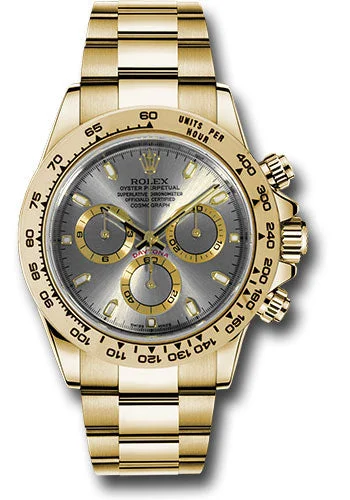 Watches with Gold Plated Cases for a Luxurious LookRolex Yellow Gold Cosmograph Daytona 40 Watch - Steel Index Dial - 116508 sti