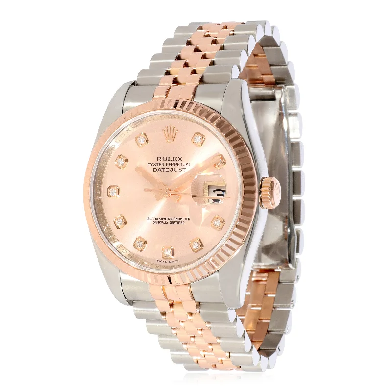 Watches with Braided Straps for a Handmade TouchRolex Datejust 116231 Mens Watch in  Stainless Steel/Rose Gold