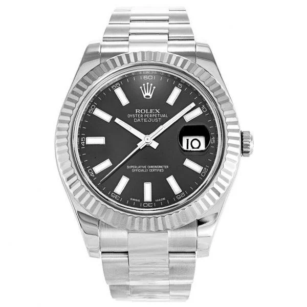 Watches with Baton-Style Hands for a Classic LookReplica Rolex Datejust II Black 116334