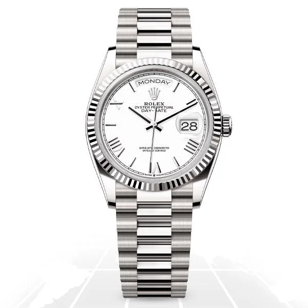 Watches with Baton-Style Hands for a Classic LookRolex	Day-Date 36 128239