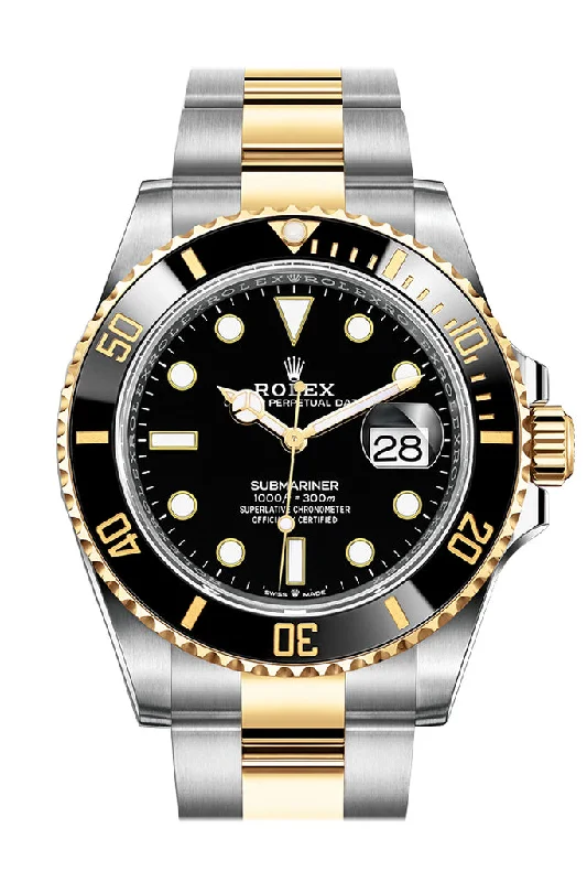 Chronograph Watches for Sports EnthusiastsRolex Submariner 41 Black Dial Stainless Steel and 18K Yellow Gold Bracelet Automatic Men's Watch 126613LN New Release 2020