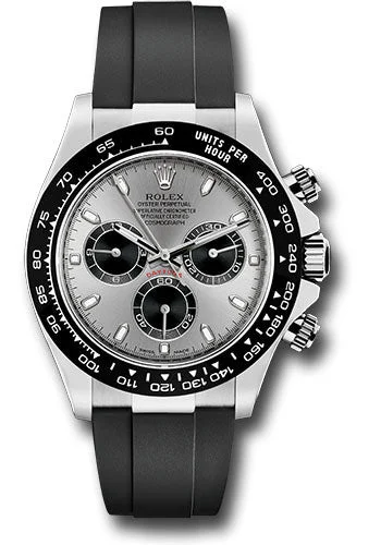 Diamond-Encrusted Luxury Watches for Special OccasionsRolex White Gold Cosmograph Daytona 40 Watch - Steel Index Dial - Black Oysterflex Strap - 116519LN stbkof