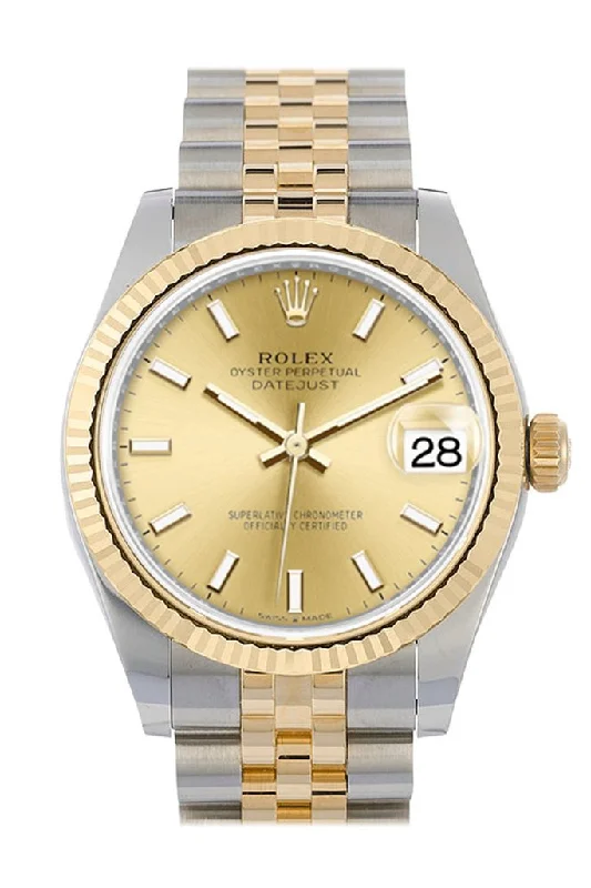 Budget-Friendly Quartz Watches for StudentsRolex Datejust 31 Champagne Dial Fluted Bezel 18K Yellow Gold Two Tone Jubilee Watch 278273 NP