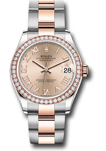 Retro-Inspired Quartz Watches for Retro LoversRolex Steel and Everose Gold Datejust 31 Watch - 46 Diamond Bezel - RosŽ Roman Dial - Oyster Bracelet 278381RBR roro