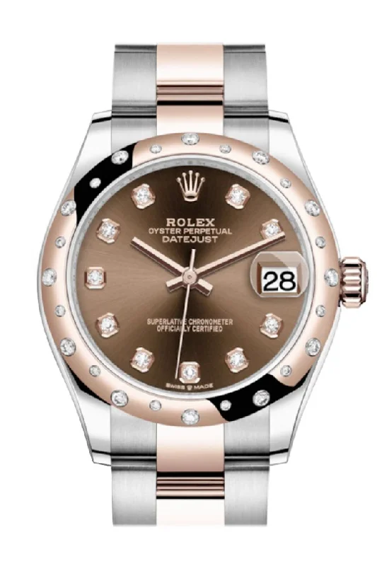 Budget-Friendly Quartz Watches for StudentsRolex Datejust 31 Chocolate Diamonds Dial Diamond Bezel Rose Gold Two Tone Watch 278341RBR 278341