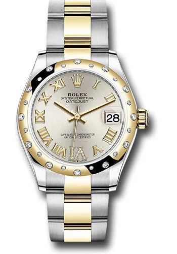 Hybrid Smartwatches with Traditional Watch AestheticsRolex Steel and Yellow Gold Datejust 31 Watch - Domed Diamond Bezel - Silver Diamond Roman Six Dial - Oyster Bracelet 278343 sdr6o