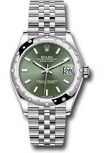 Limited Edition Watches for Exclusive CollectorsRolex Steel and White Gold Datejust 31 Watch - Domed 24 Diamond Bezel - Mint Green Index Dial - Jubilee Bracelet - 2020 Release - 278344RBR mgij