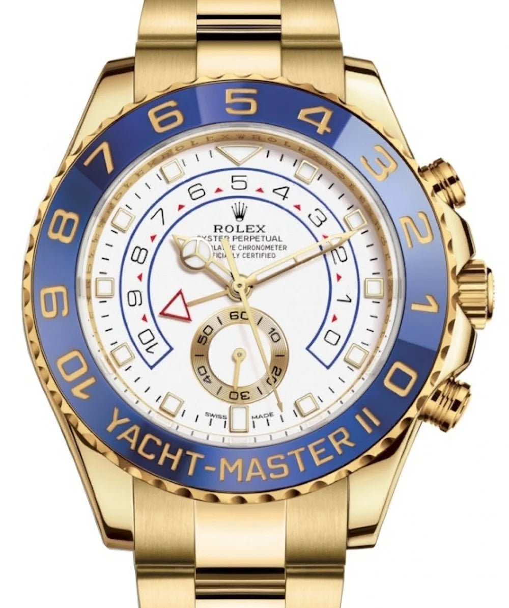 Chronograph Watches for Sports EnthusiastsRolex Yacht-Master II Yellow Gold - Matt White Mercedes Dial (Ref# 116688)