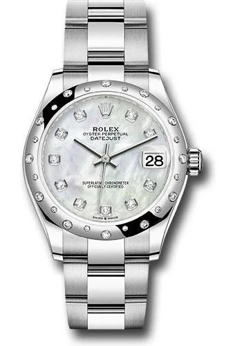 Watches with Temperature SensorRolex Steel and White Gold Datejust 31 Watch - Domed 24 Diamond Bezel - White Mother-Of-Pearl Diamond Dial - Oyster Bracelet - 2020 Release - 278344RBR mdo