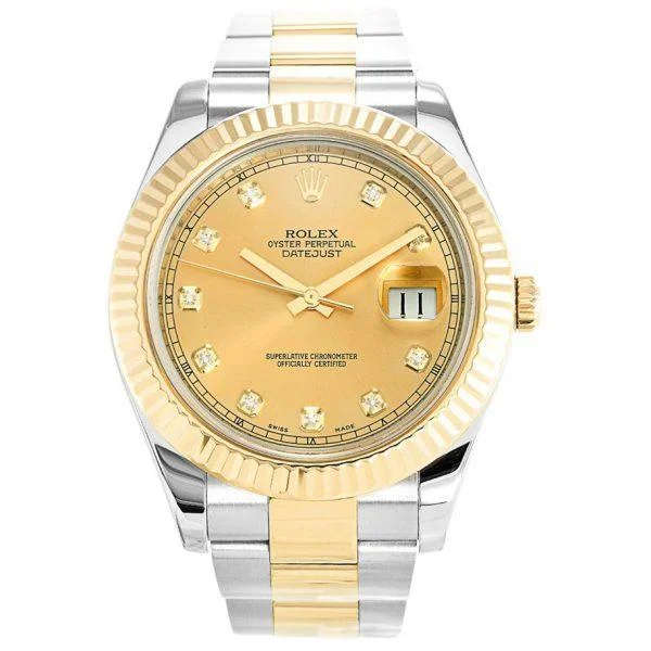 Watches with Rose Gold Plated Cases for a Feminine TouchReplica Rolex Datejust II Diamond 116333