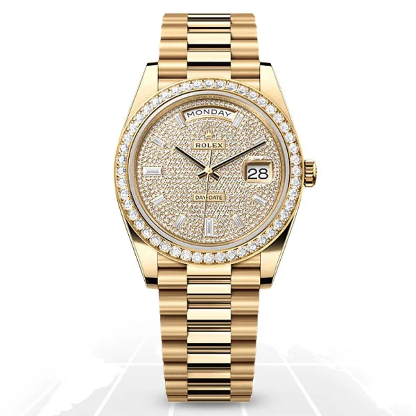 Watches with Embossed Dials for a Textured LookRolex	Day-Date 40	228348RBR