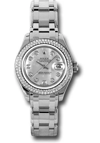 Analog-Digital Hybrid Watches for Dual FunctionalityRolex White Gold Lady-Datejust Pearlmaster 29 Watch - 116 Diamond Bezel - Mother-Of-Pearl Diamond Dial - 80339 md