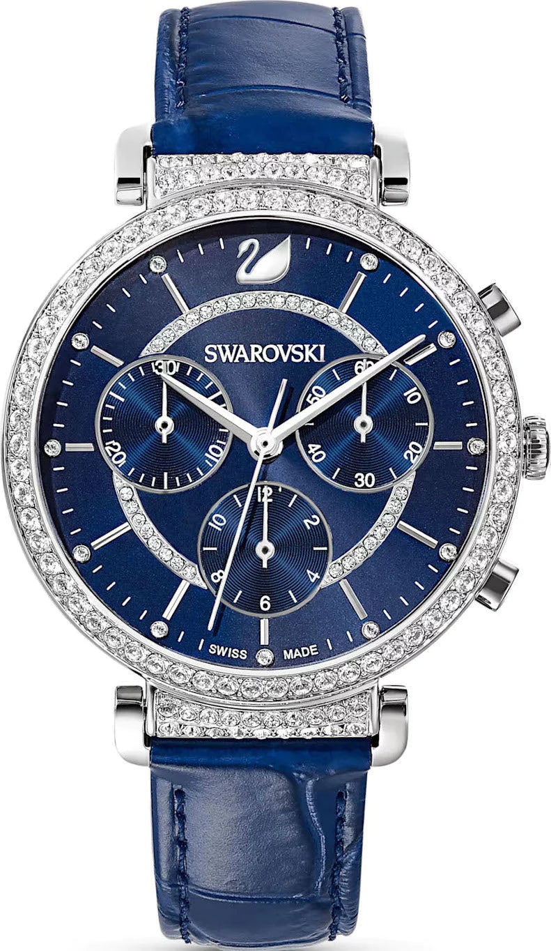 Watches with Dauphine-Style Hands for an Elegant LookSwarovski Watch Passage Chrono Blue 5580342