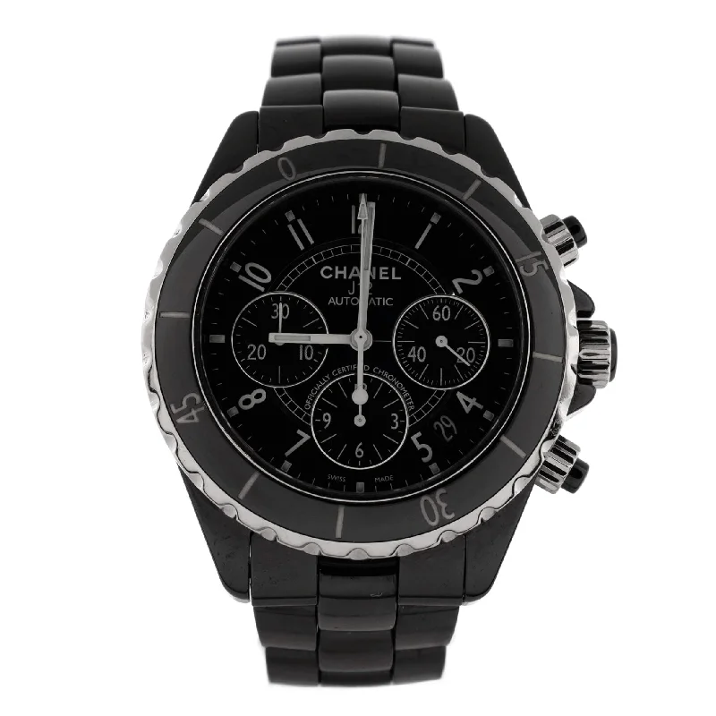 Mechanical Watches with Hand-Winding MechanismJ12 Chronograph Automatic Watch Ceramic and Stainless Steel 41