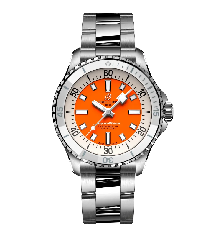 Skeleton Dial Mechanical Watches for Mechanics FansBreitling Superocean Orange Watch, 36mm