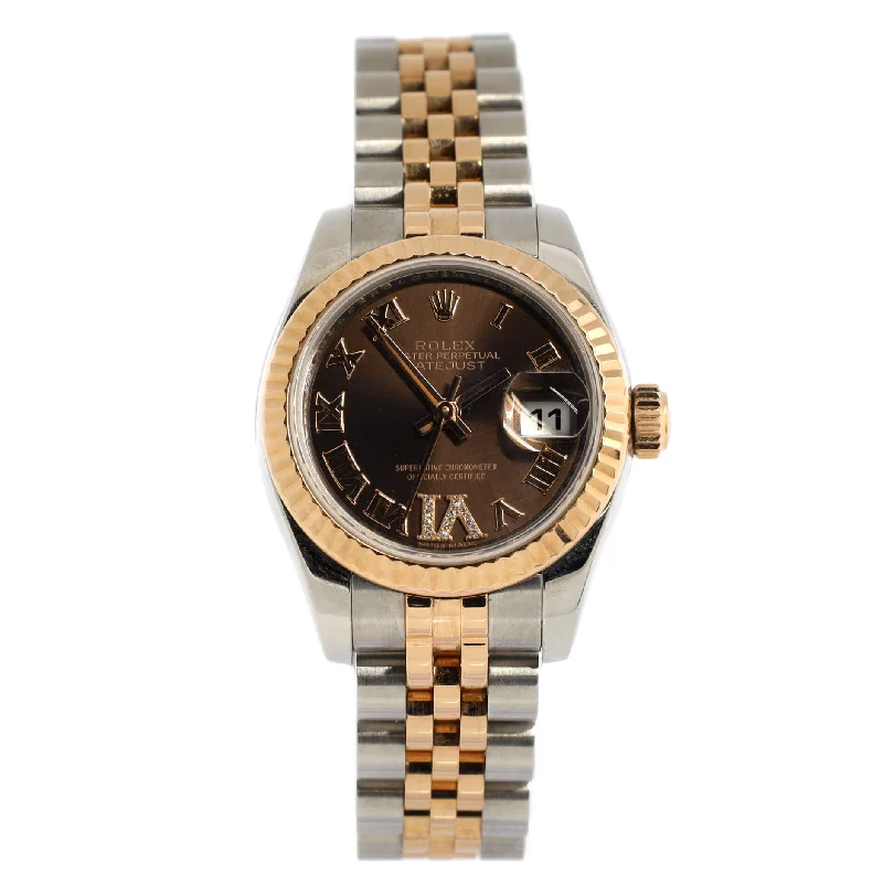 Outdoor Adventure Watches with CompassOyster Perpetual Datejust Automatic Watch Stainless Steel and Rose Gold with Diamond VI Numeral 31