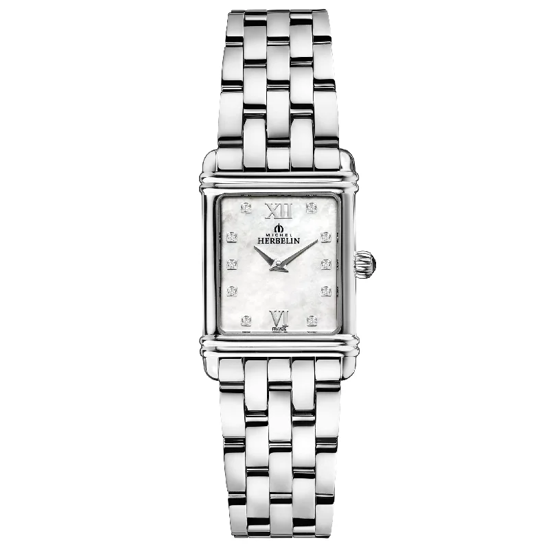 Outdoor Adventure Watches with CompassHerbelin Art Deco Ladies White Watch 17478/59B2