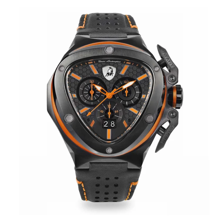 Watches with Sword-Style Hands for a Distinctive LookTonino Lamborghini Spyder X Chronograph Orange Black PVD T9XB