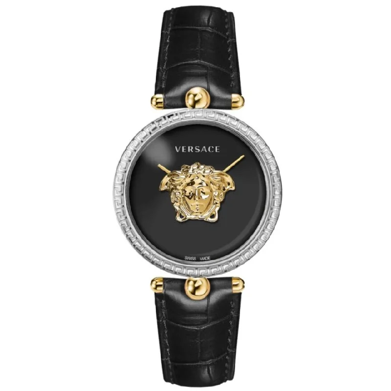 Leather Band Watches with Quick-Release BucklesVersace Ladies Watch Palazzo Empire 39mm Black VECO02422