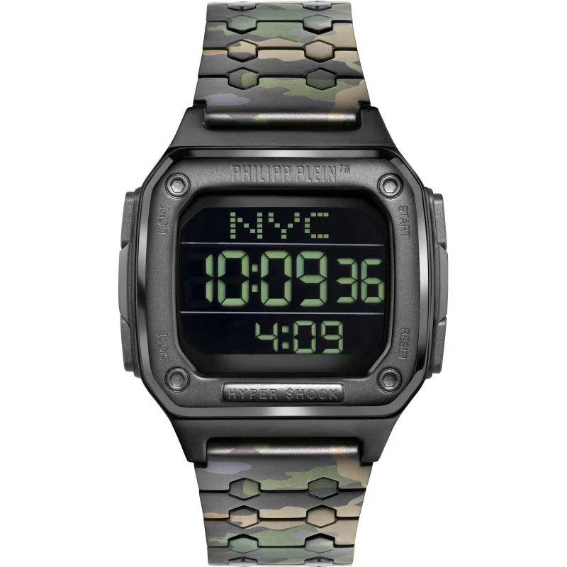 Solar-Powered Watches for Eco-Conscious UsersPhilipp Plein Unisex Watch Hyper Shock Black Camo PWHAA0921