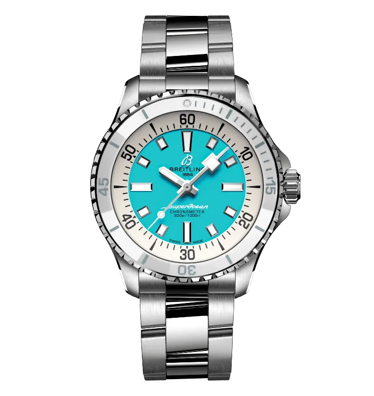 Women’s Watches with Swarovski CrystalsBreitling Superocean Turquoise Watch, 36mm