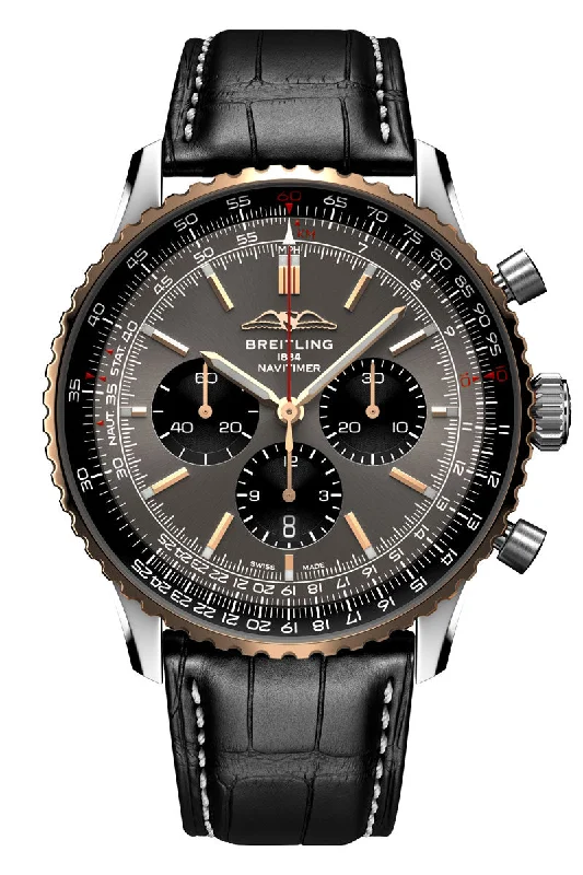 Watches with Power Reserve Indicator (for mechanical)Breitling Navitimer B01 Chronograph 46 "Blackeye" UB01371A1B1P1