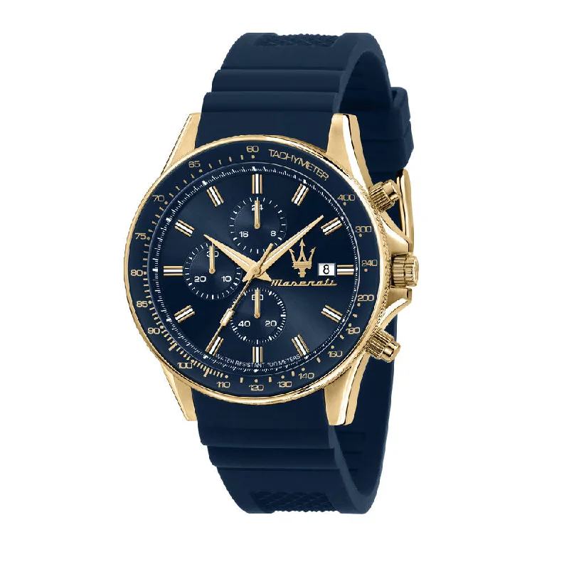 Solar-Powered Watches for Eco-Conscious UsersMaserati Sfida Blue Men's Watch R8871640004