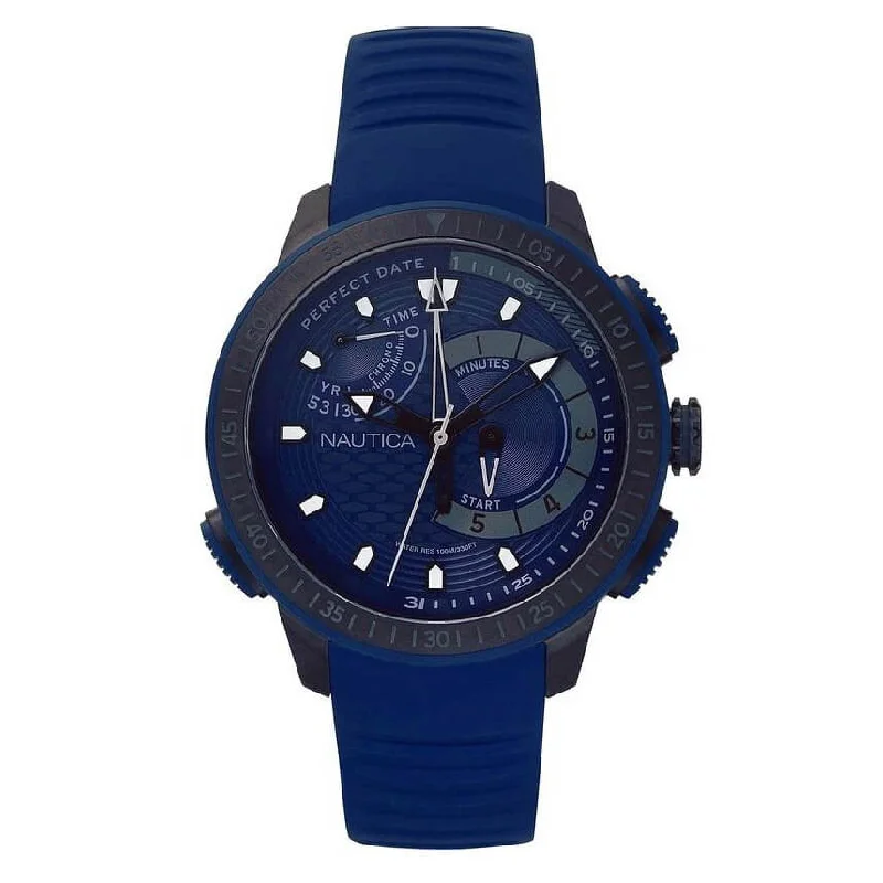 Watches with Heart Rate and Blood Pressure MonitorNautica Men's Watch Chronograph Cape Town Blue NAPCPT002