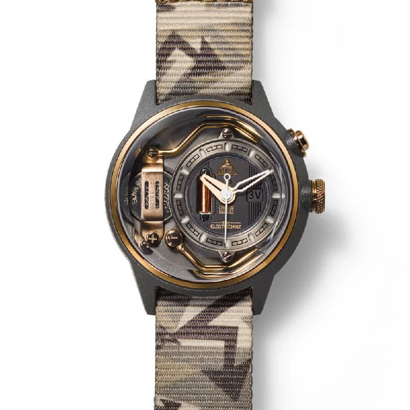 Watches with Baton-Style Hands for a Classic LookElectricianz Camouflage Mokaz Camoz Watch ZZ-A1C/02-CA