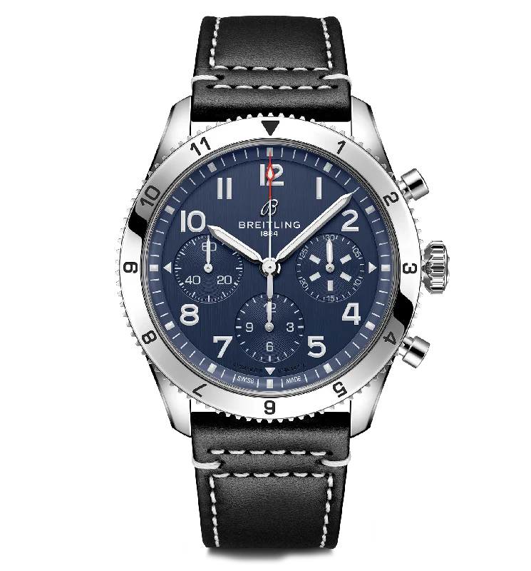 Watches with Matte Finish Cases for a Sophisticated LookBreitling Classic AVI Chronograph 42 Tribute to Vought F4U Corsair Watch with Black Leather Strap