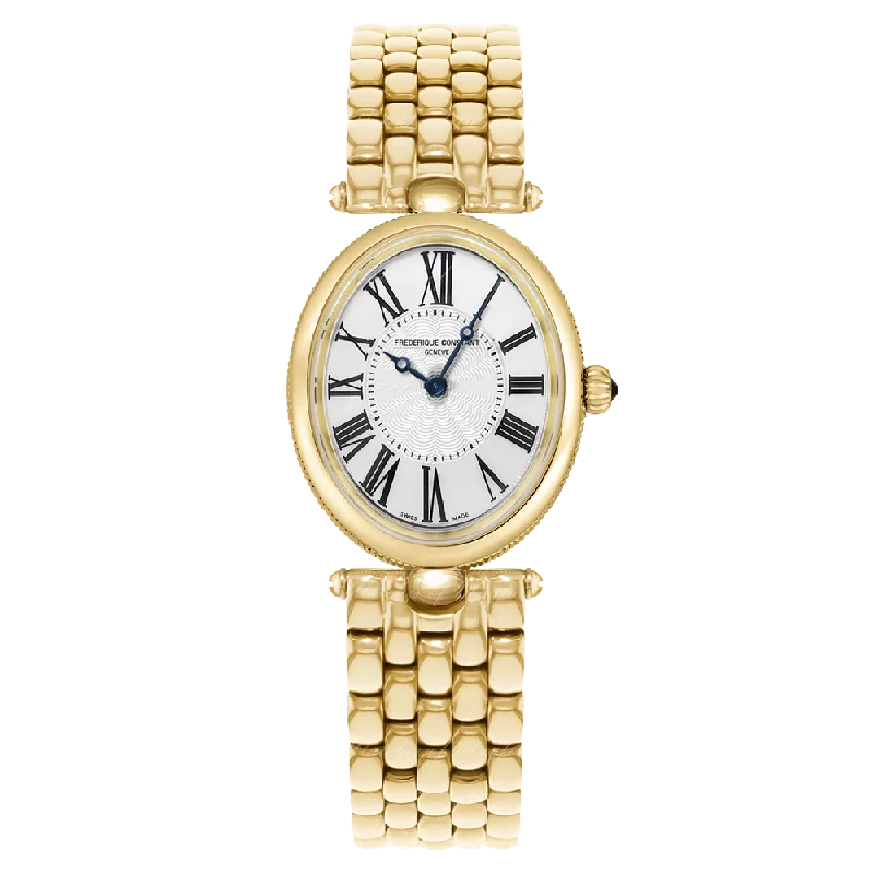 Luxury Quartz Watches with High-End MovementsFrederique Constant Ladies Watch Art Deco Oval Gold Plated FC-200MPW2V5B