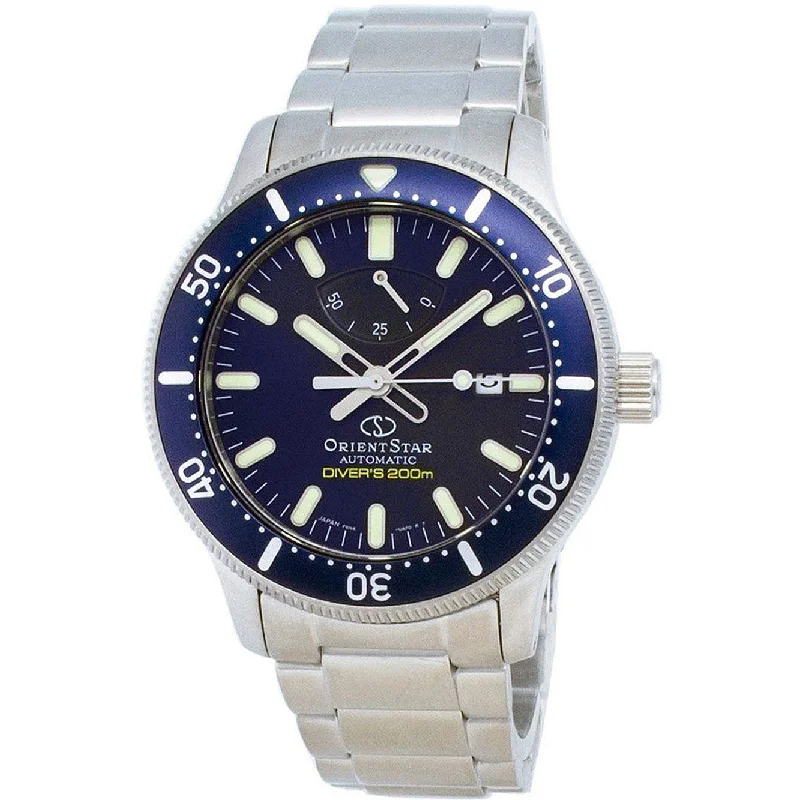 Ceramic Cased Watches with Mother-of-Pearl DialsOrient Star Diver's Men's Silver Watch RE-AU0302L00B