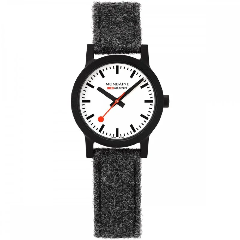 Traveler’s Watches with World Time FunctionMondaine Ladies Watch Essence Black Grey MS1.32110.LHSET