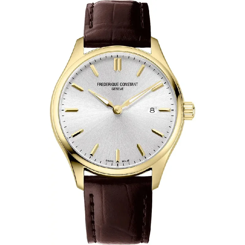 Digital Watches with Timer FunctionFrederique Constant Men's Classic Brown Watch FC-220SS5B3