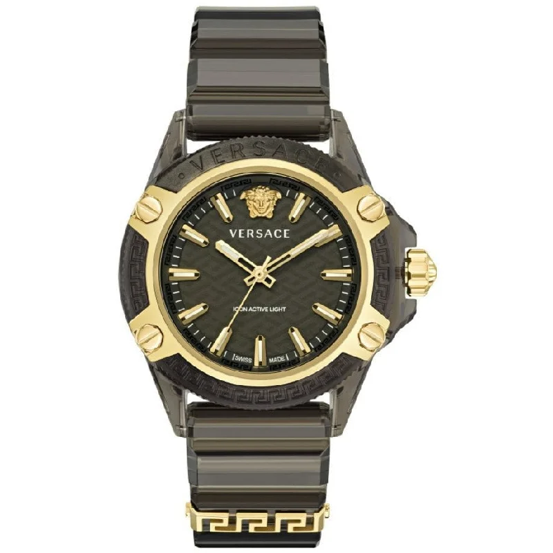 Wooden Cased Watches for a Natural LookVersace Icon Active Indiglo Unisex Black Watch VE6E00123