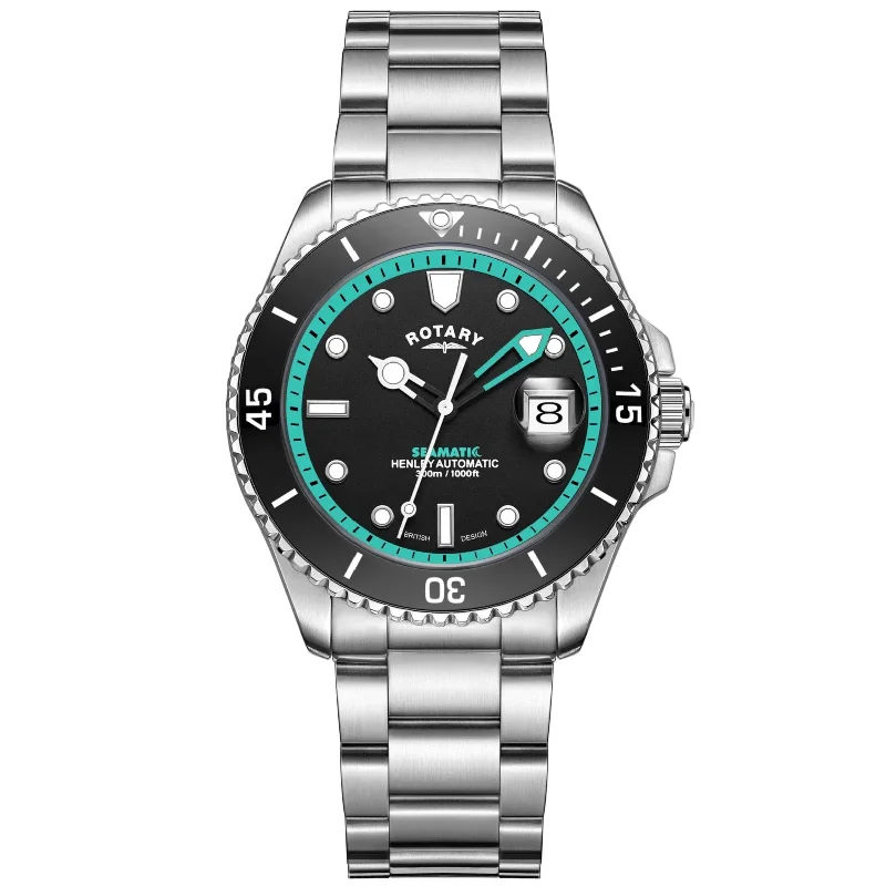 Outdoor Adventure Watches with CompassRotary Seamatic Men's Turquoise Watch GB05430/80