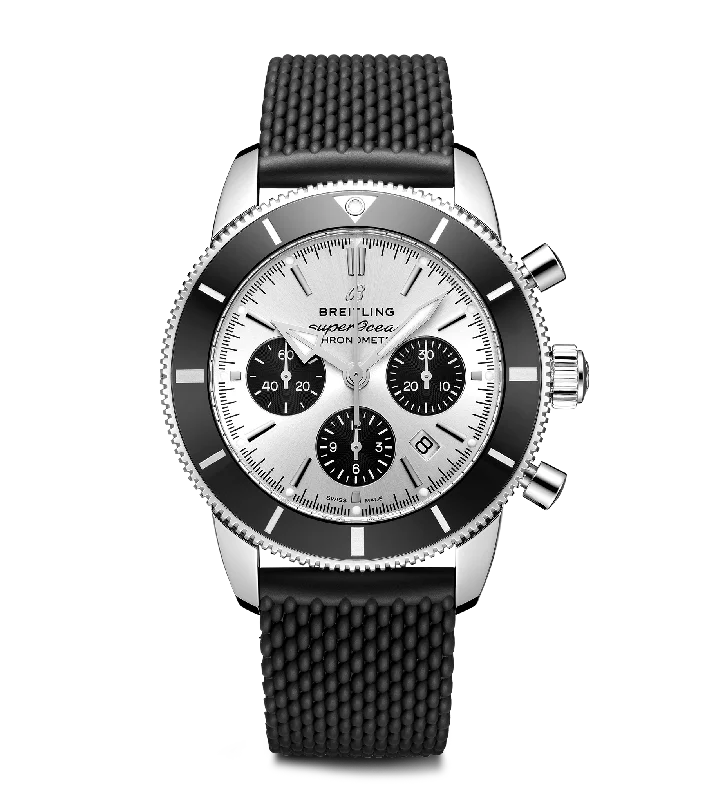 Watches with Heart Rate and Blood Pressure MonitorBreitling Superocean Heritage B01 Chronograph 44 Watch with Silver Dial