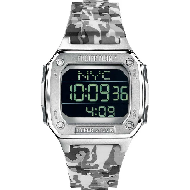 Watches with Silicone Straps for a Soft FeelPhilipp Plein Watch Hyper Shock White Camo PWHAA1522