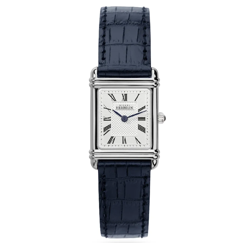 Military Style Watches with Luminescent HandsHerbelin Art Deco Ladies White Watch 17478/08BL