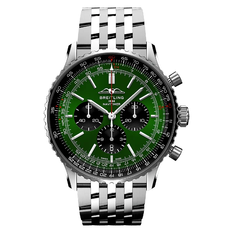 Budget-Friendly Quartz Watches for StudentsBreitling Navitimer B01 Watch with Green Dial, 46mm