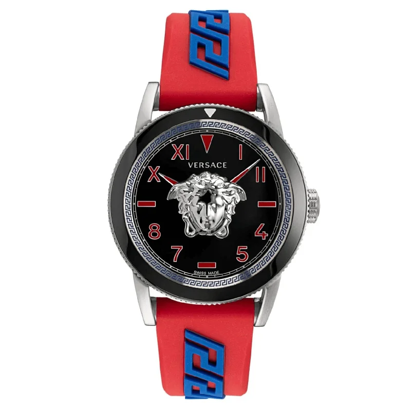 Wristwatches with Second Time Zone FeatureVersace Men's Watch V-Palazzo Red VE2V00622