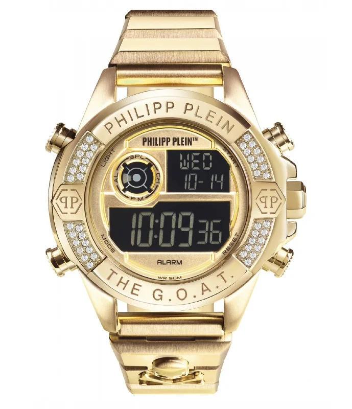 Leather Cuff Watches for a Bohemian LookPhilipp Plein Digital Watch The G.O.A.T. Gold PWFAA0621