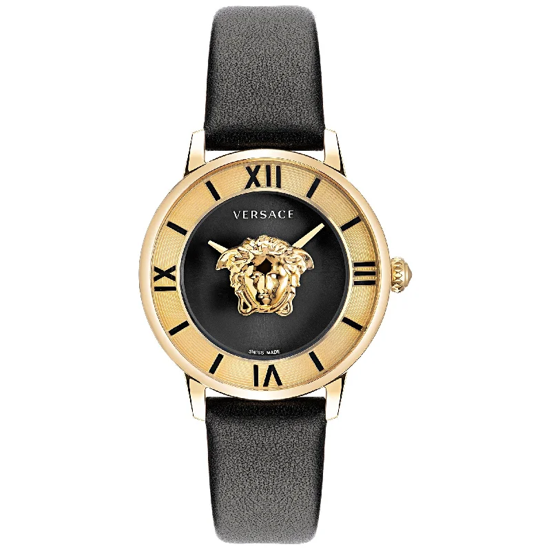 Watches with Engraved Dials for PersonalizationVersace La Medusa Ladies Black Watch VE2R00122