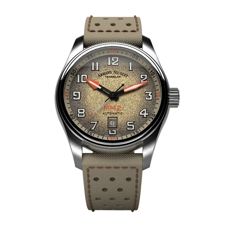 Watches with Multiple Time Zone DisplaysArmand Nicolet MM2 Watch Beige A640P-KA-P0640KM8