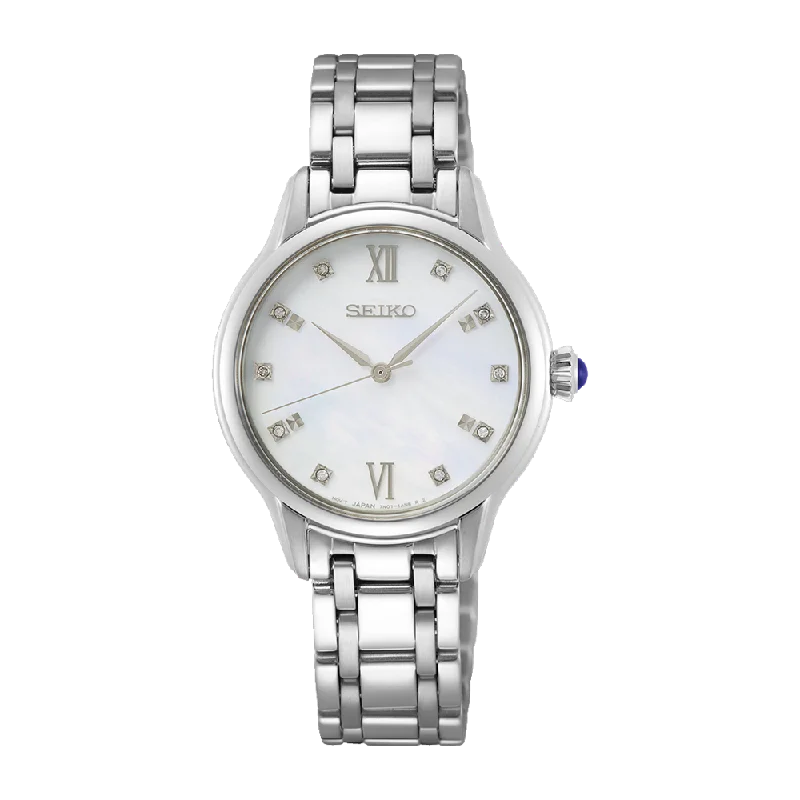 Retro-Inspired Quartz Watches for Retro LoversSeiko Core Diamond White Ladies Watch SRZ537P1