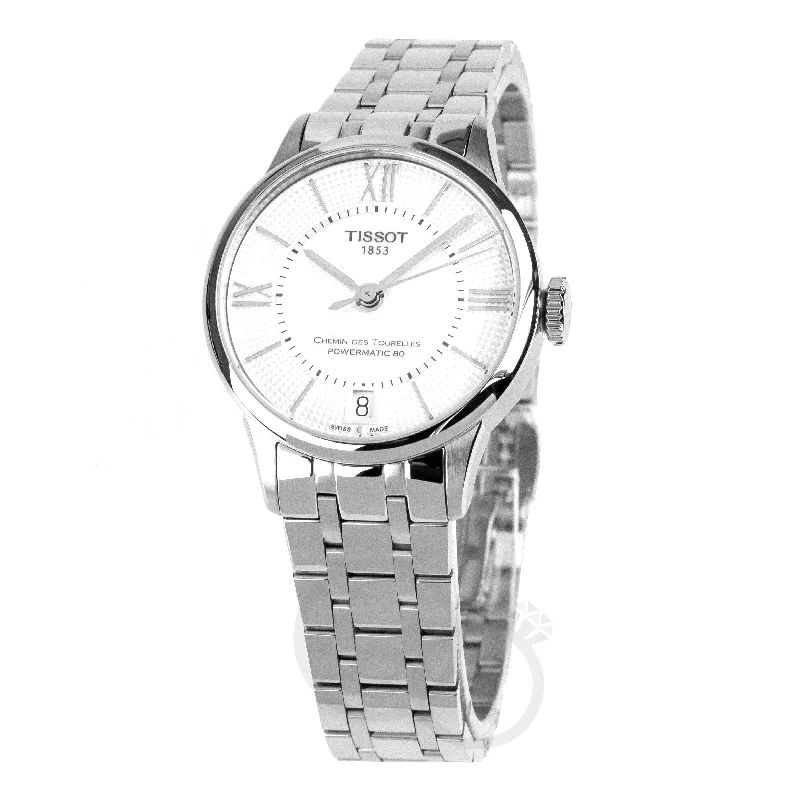 Watches with Embossed Dials for a Textured LookTissot Ladies Automatic Watch Chemin Des Tourelles Powermatic 80 T0992071111800