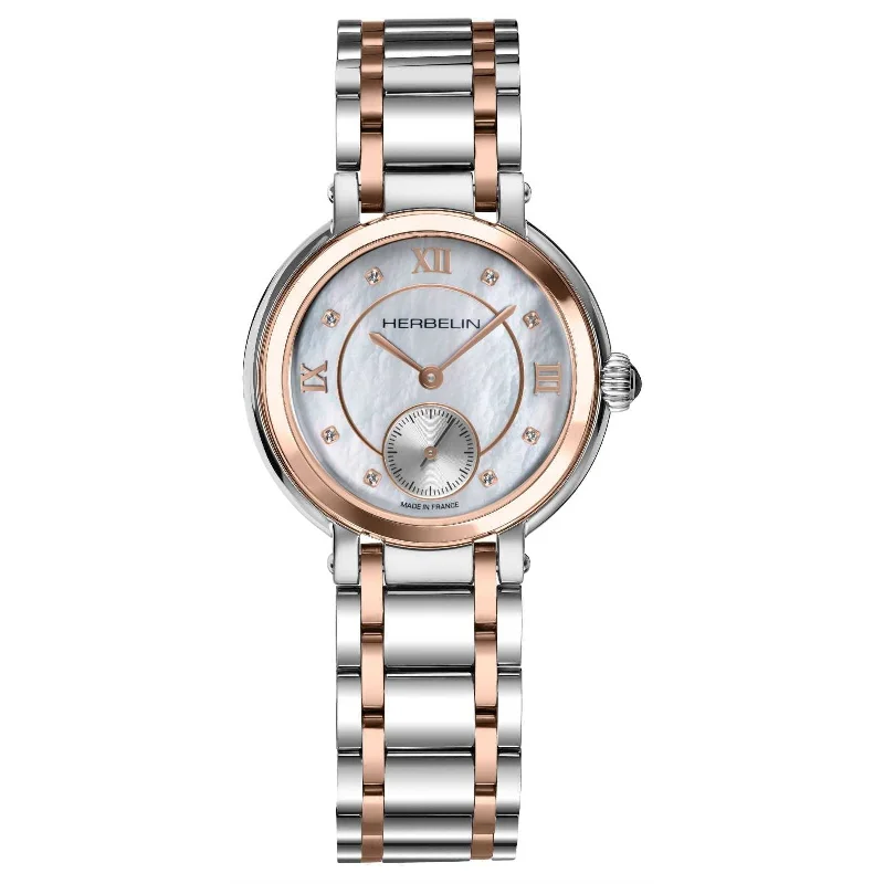 Watches with Heart Rate and Blood Pressure MonitorHerbelin Galet  Ladies Two-Tone Watch 10630BTR59